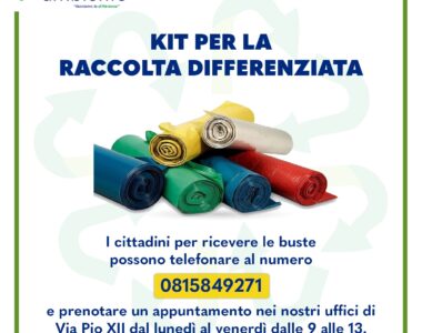 Kit per la raccolta differenziata: le modalitÃ  per chi non li ha ancora ricevuti